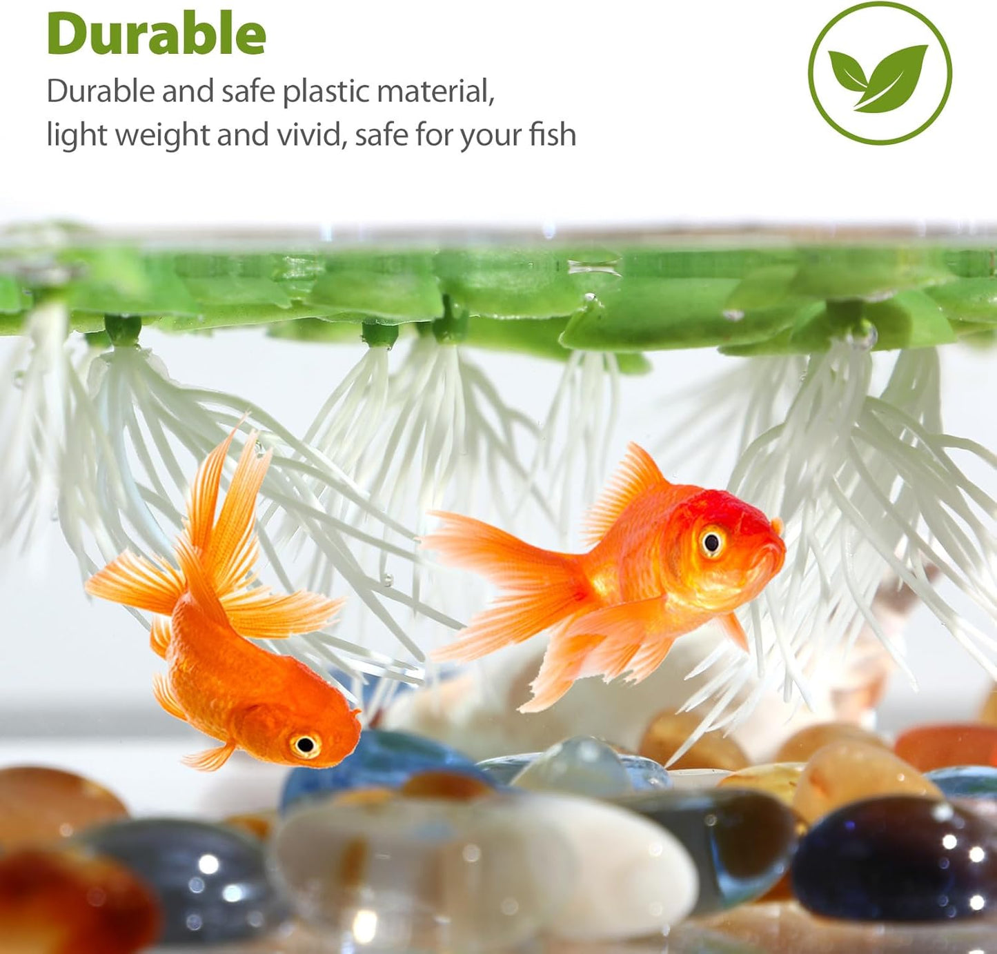 2 Packs/36pcs Fake Duckweed Aquarium Plants Grass, Floating Artificial Duckweed for Fish Tank Decor, Plastic Aquarium Decorative Plants (Green)