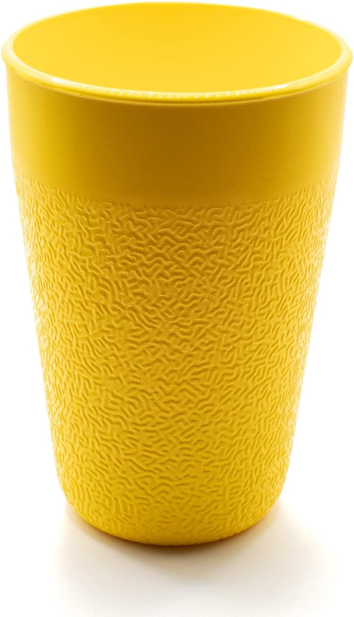 BiceColor Drinking Cups, Dishwasher Safe, Unbreakable, Environment-Friendly | 100% Recyclable Tumbler reduces ecological footprint | Made in Italy, 20cl, Yellow (Pack of 3)