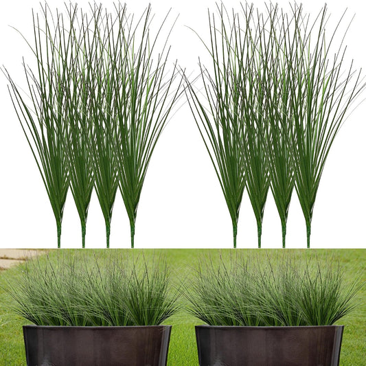 Artificial Wheat Grass, 8 Stems, 17.3" Fake Plants Faux Grass Greenery for Indoor & Outdoor Décor, Artificial Greenery for Planters, Porch, Patio & Home Decoration