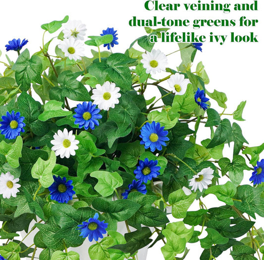 Artificial Fall Flowers for Outdoor, UV Resistant Daisy Mums
