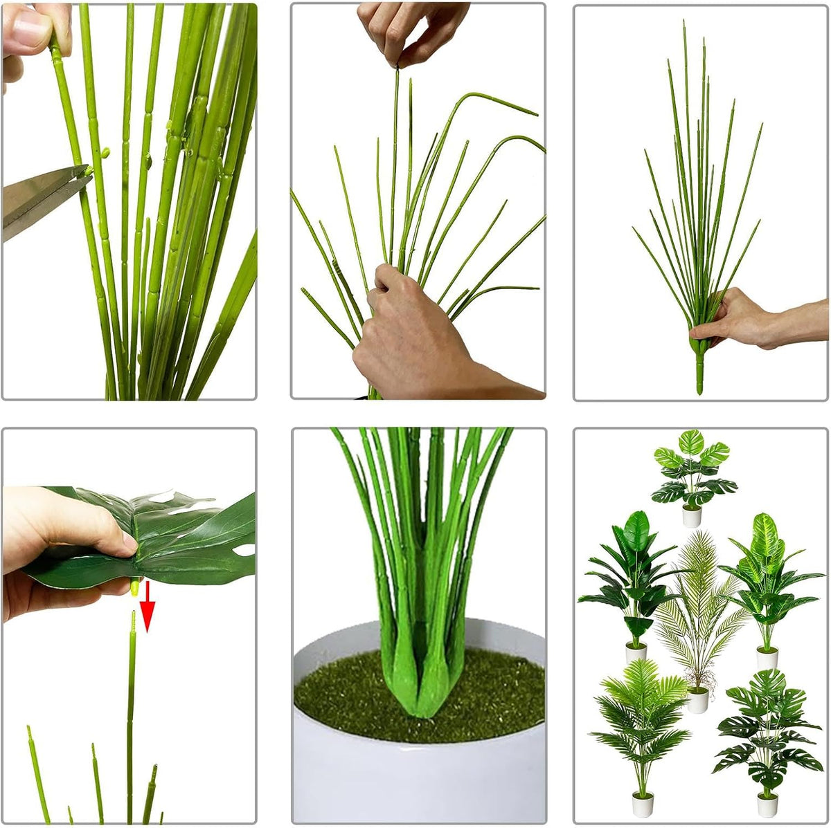Artificial Areca Palm Plant Fake Tropical Tree Perfect Faux Plants in Pot for Indoor Outdoor House Home Office Wedding Garden Modern Decoration Housewarming Gift (80cm Tall Palm)
