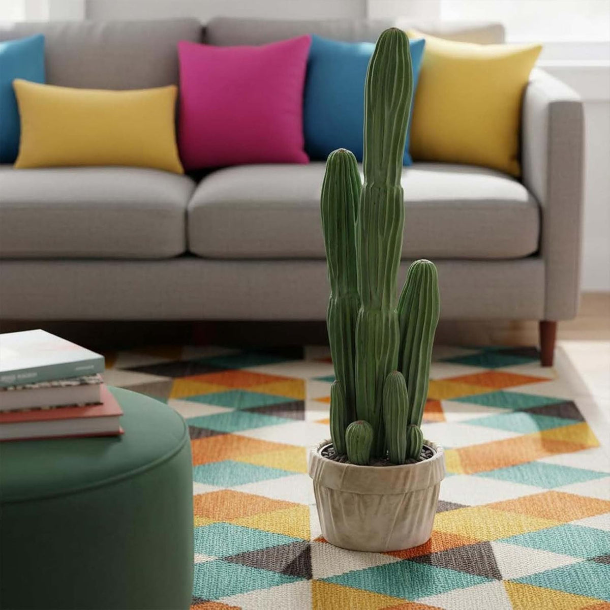 Artificial Cactus Fake Cacti 16" Faux Potted Cactus Plants for Home Store Office Decoration