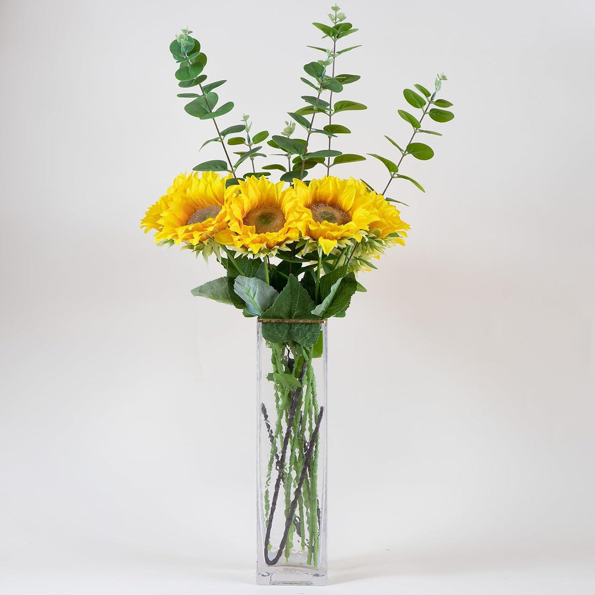 Sunflowers Artificial Flowers with Golden Yellow Long Stem Artificial Flower 10 Pcs for Home Decoration,Fake Fall Flowers Decor,Wedding Arrangement(Golden Yellow)