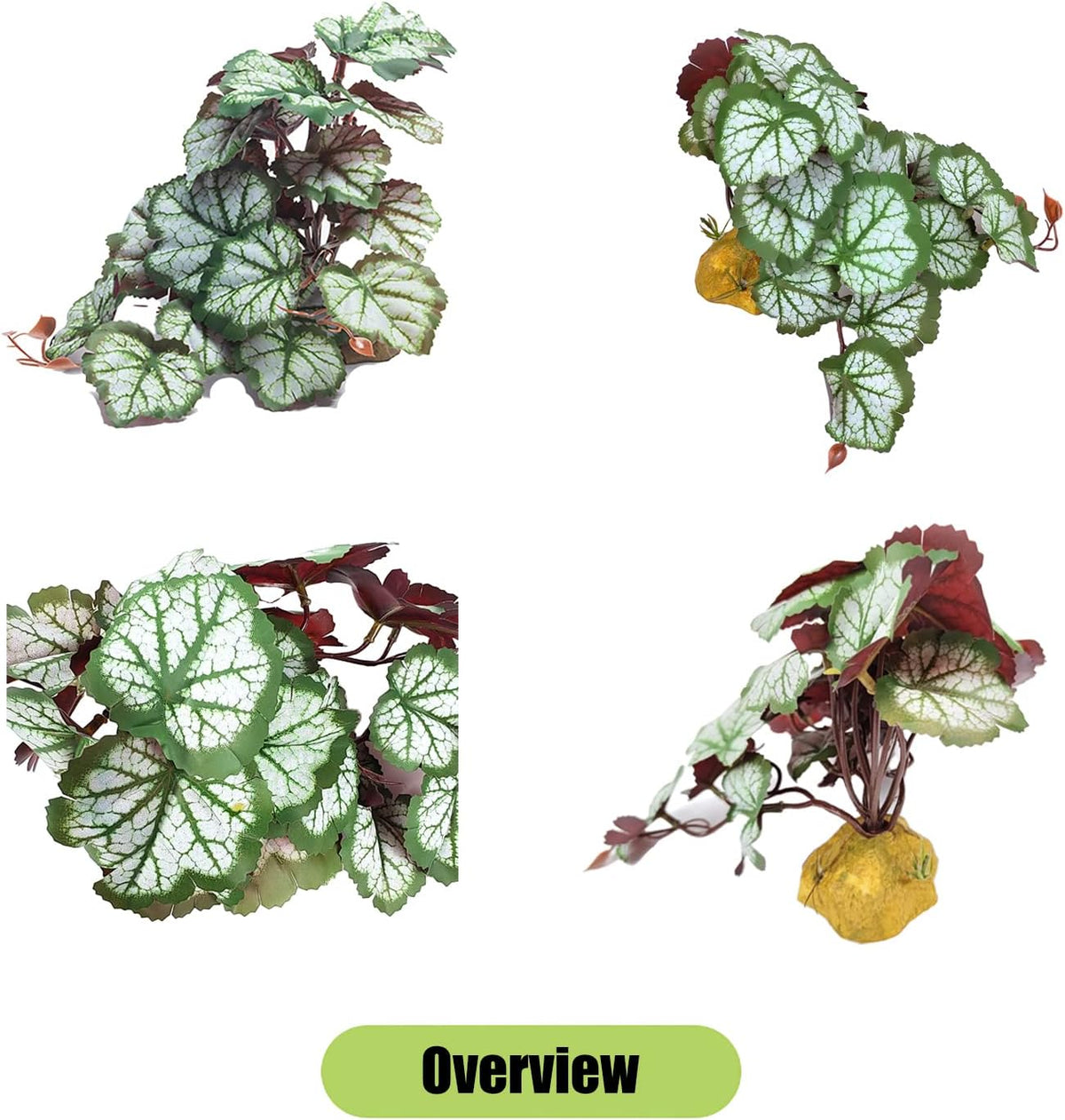 Artificial Reptile Plants for Terrarium, Habitat Decor, Fake Plant