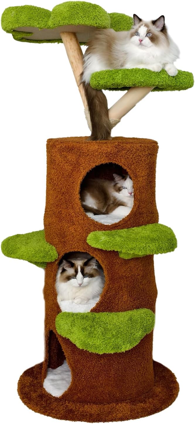 Tall Cat Tree, 58 Inch Large Cat Tower for Indoor Cats