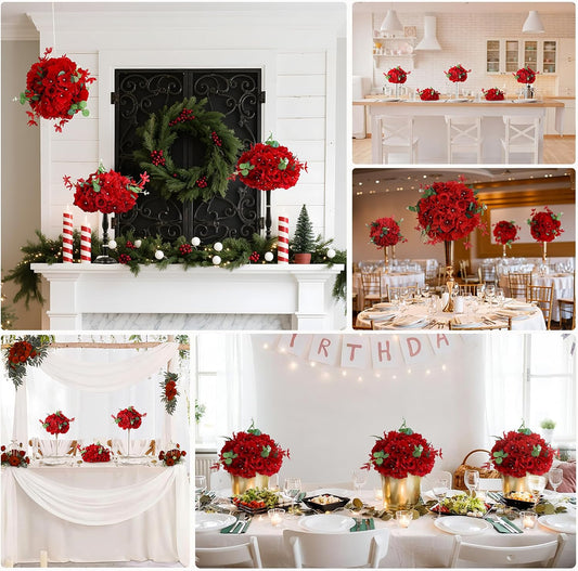 6pcs Artificial Flower Balls 11”Wedding Centerpieces for Tables