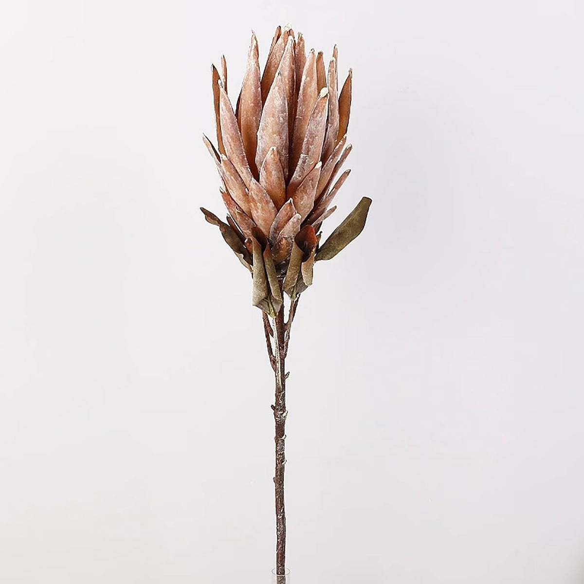 4 Pcs Artificial Protea Cynaroides Flowers, Silk King Protea Flowers Faux Proteas Cynaroides Flower with Stem Vase Filler for Wedding Party Garden Centerpieces Decoration