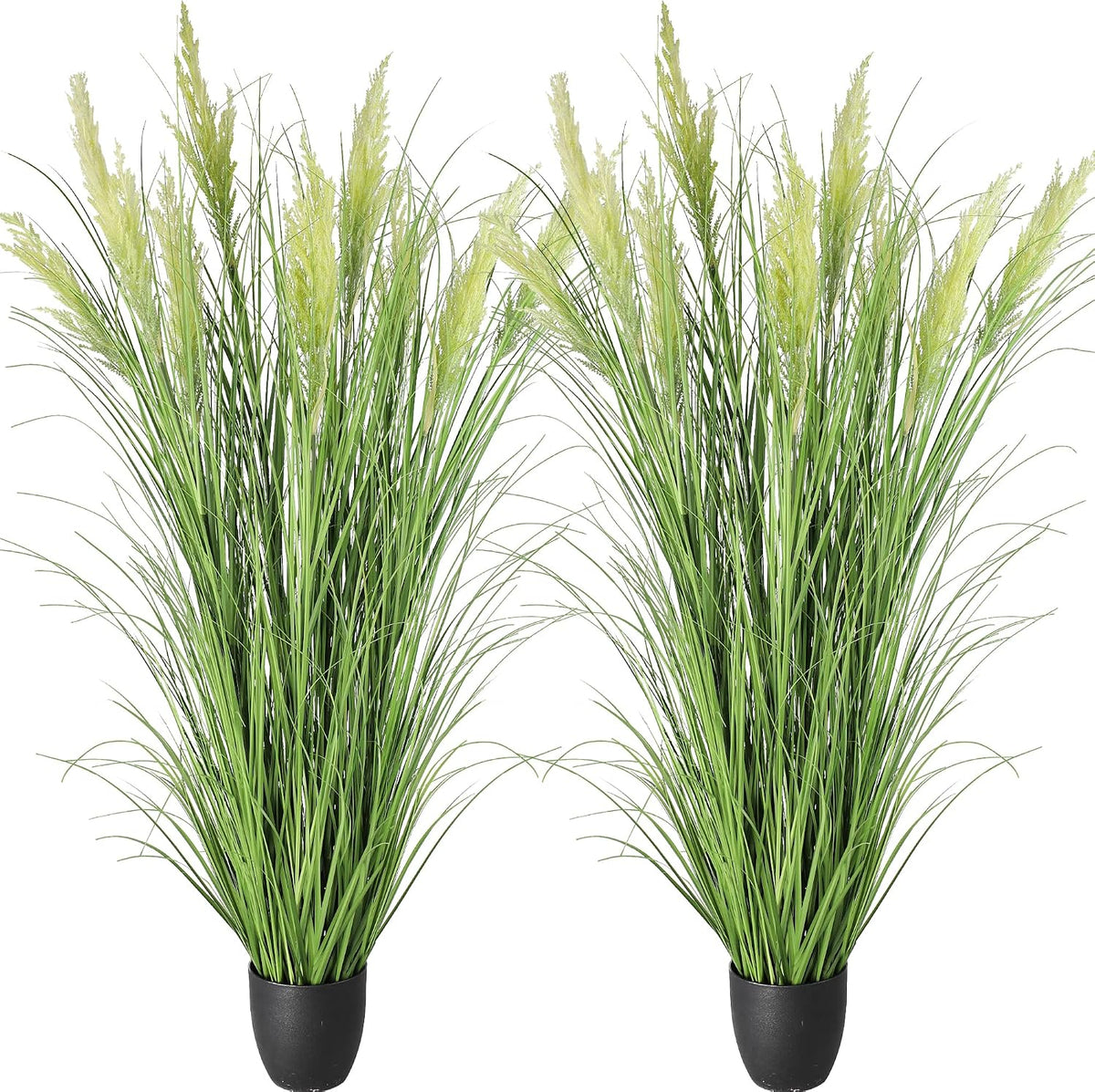 3ft/35in Artificial Plants Outdoor Indoor,Fake Onion Grass In Pot