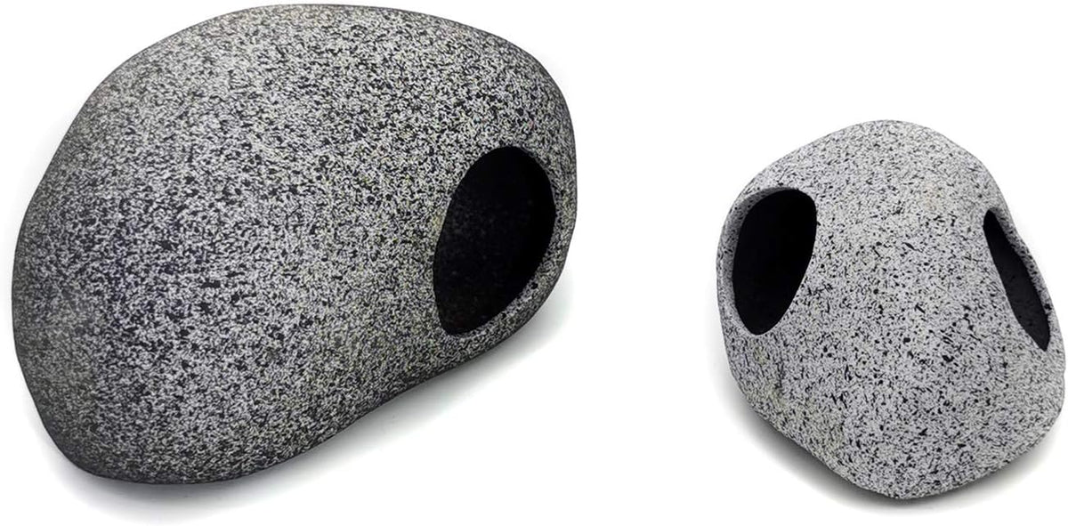 Aquarium Decorations Rock,Stackable Fish Tank Decor Cave, Ceramic Shelters