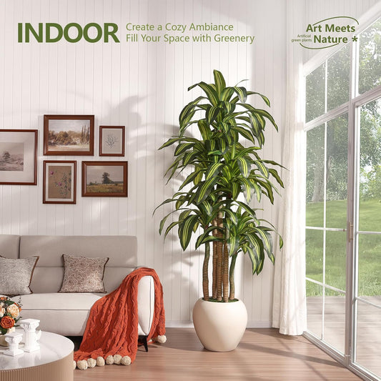 8ft Dracaena Artificial Plant Indoor with Planter