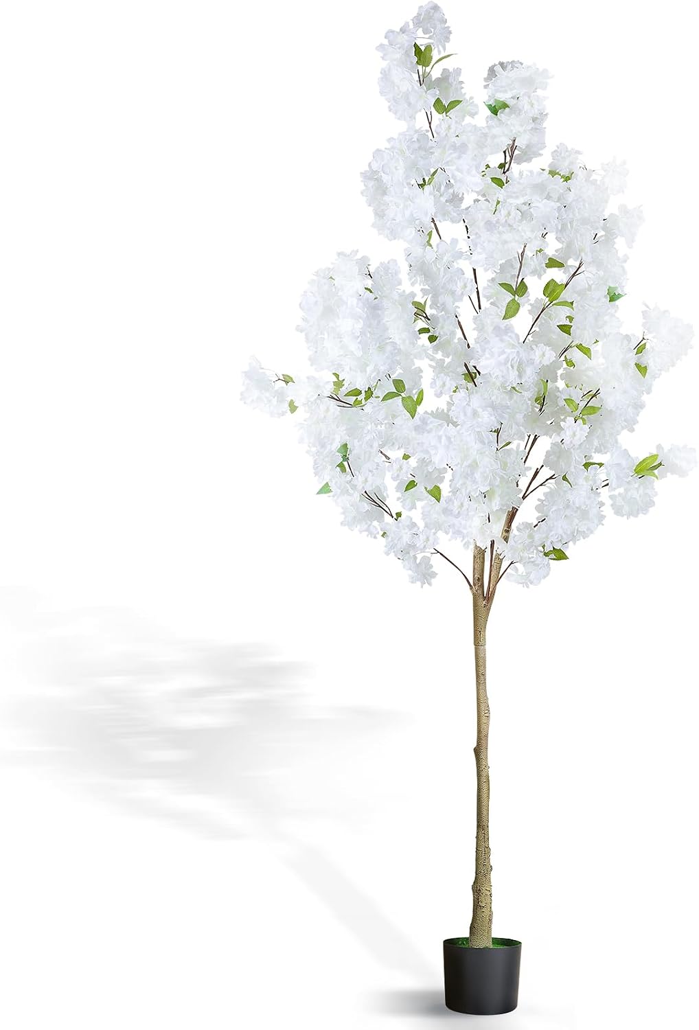 6Ft Tall Cherry Blossom Artificial Tree,Fake Pink Cherry Blossom Tree,Lifelike Decorative Plant in Pot for Indoor/Outdoor, Christmas, Garden,Home Office Dec