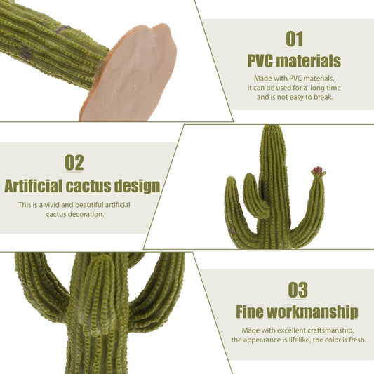 3pcs Simulated Cactus Decor Set Faux Cactus Tabletop Ornament 5.51 X 6.73 X 2.24 in Artificial Plants Decoration for Desktop Table Bedroom Living Room Home Office
