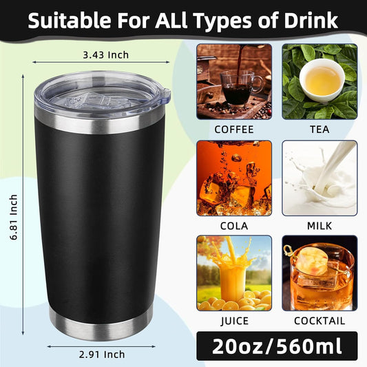 20oz Tumbler Insulated Tumbler with Sliding Lid,(Yellow, 1pack | 304 Stainless Steel,Travel Coffee Tumbler,Double Wall Vacuum,Gifts for Christmas Women Men School Home Office