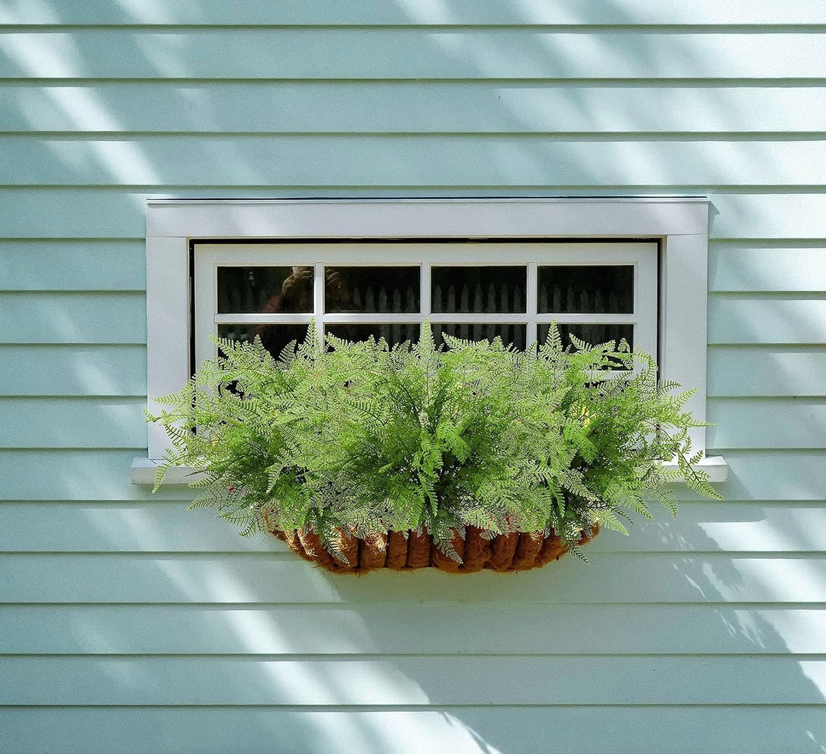 Artificial Rosemary Stems Fake Greenery Plants Faux Bushes Shrubs in Frosted Green for Decor Home Indoor Outdoor Garden 4pcs