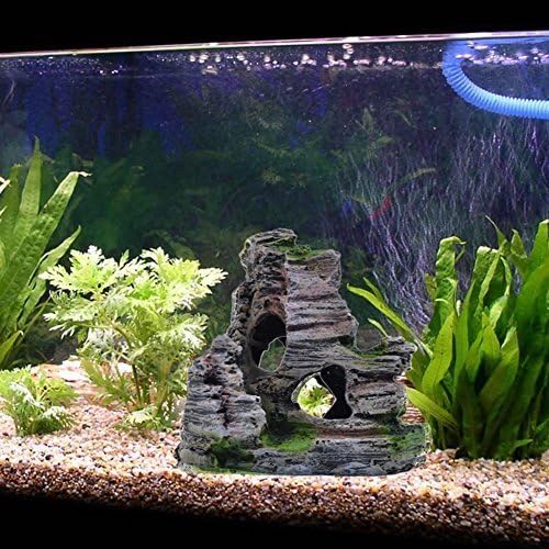 Mountain View Decor Rockery Landscape Rock Hiding Cave Tree Aquarium Ornament Fish Tank Decoration