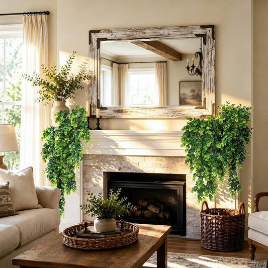 4 Pcs Artificial Hanging Eucalyptus Greenery Plants 29.9 Inches