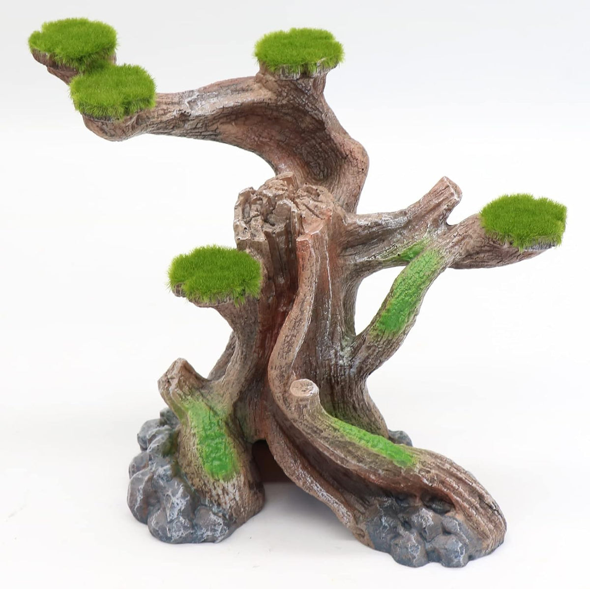 Reptile Decor Aquarium Decorations Artificial Moss Resin Fish Tank Rocks Simulation Hollow Tree Leopard Gecko Trunk Accessories Aquarium View(Small)