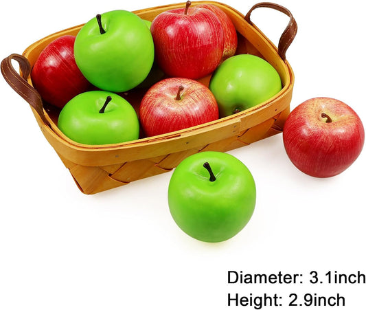 Artificial Apples Fake Frutis Apples, Simulation Apples for Home Decoration Lifelike Normal Size Apples Fake Apples for Kichen Party Chirstmas Decor (6 Pcs Red Apple)