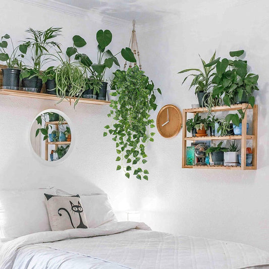 2Pcs Fake Plants for Outside Fake Plant Decor 3.1ft Artificial Hanging Plants Fake Ivy Vine Faux Greenery Vine Plant for Home Room Wall Pot Hanging Planter Indoor Outdoor Décor