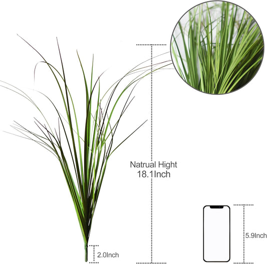 16PCS Fake Tall Grass Plant,UV Resistant Artificial Greenery Stems