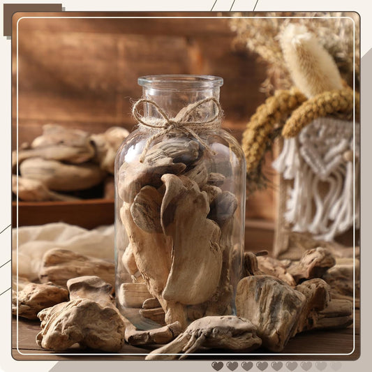 32oz Driftwood for Crafts and Decor, Mixed Size Driftwood Pieces Large Drift Wood Decor for Home Wedding Table DIY Art Beach Decoration, 2 Inches to 7 Inches in Length