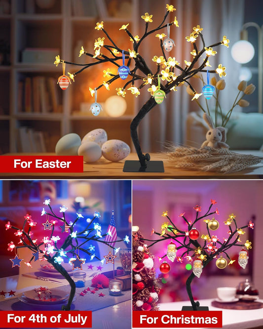 6FT Smart LED Birch Tree, App Control RGB Color Changing Light, Music Sync | Timer, DIY Effects, Indoor Outdoor Halloween Christmas Wedding Party Decorations Decor, Year-Round Glow