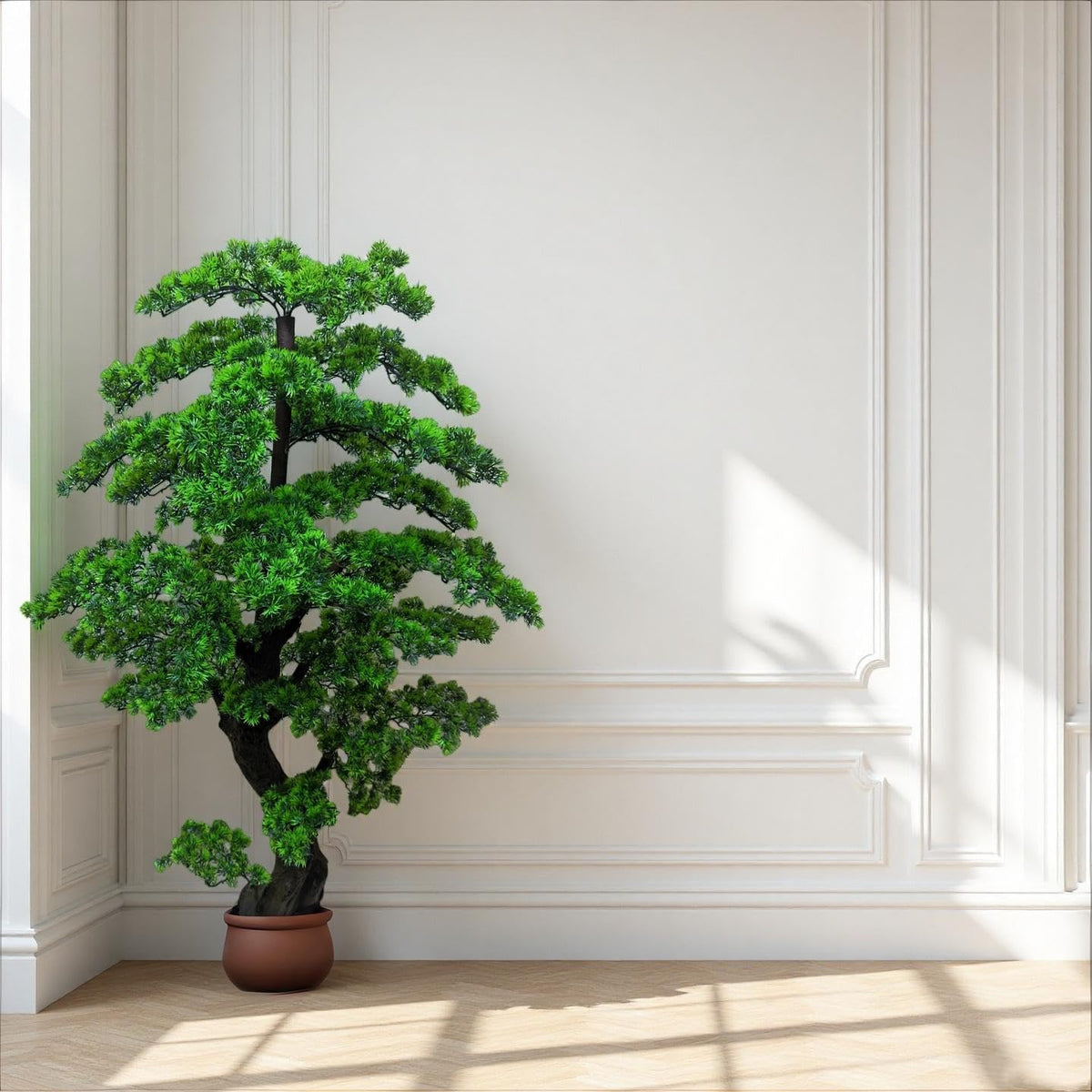 6FT Artificial Bonsai Tree in Pot – Large Realistic Cedar Tree Faux Pine Plant for Home & Office Decor, Hotel Lobby Entryway Greenery