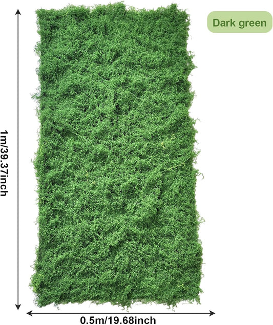 Artificial Green Moss Mat for Decoration Carpet Grass Wall, 11.81×78.74 inch Natural Decorative for Plants Indoor with Base Fabric, Artificial Moss Mat Suitable for DIY 0.3×2m