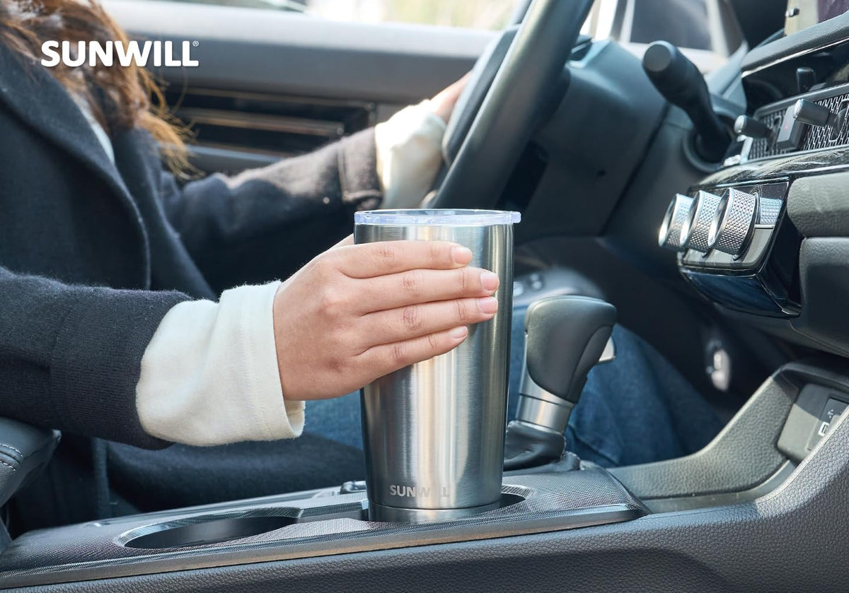 Coffee Tumbler, 20 oz Insulated Travel Mug Stainless Steel