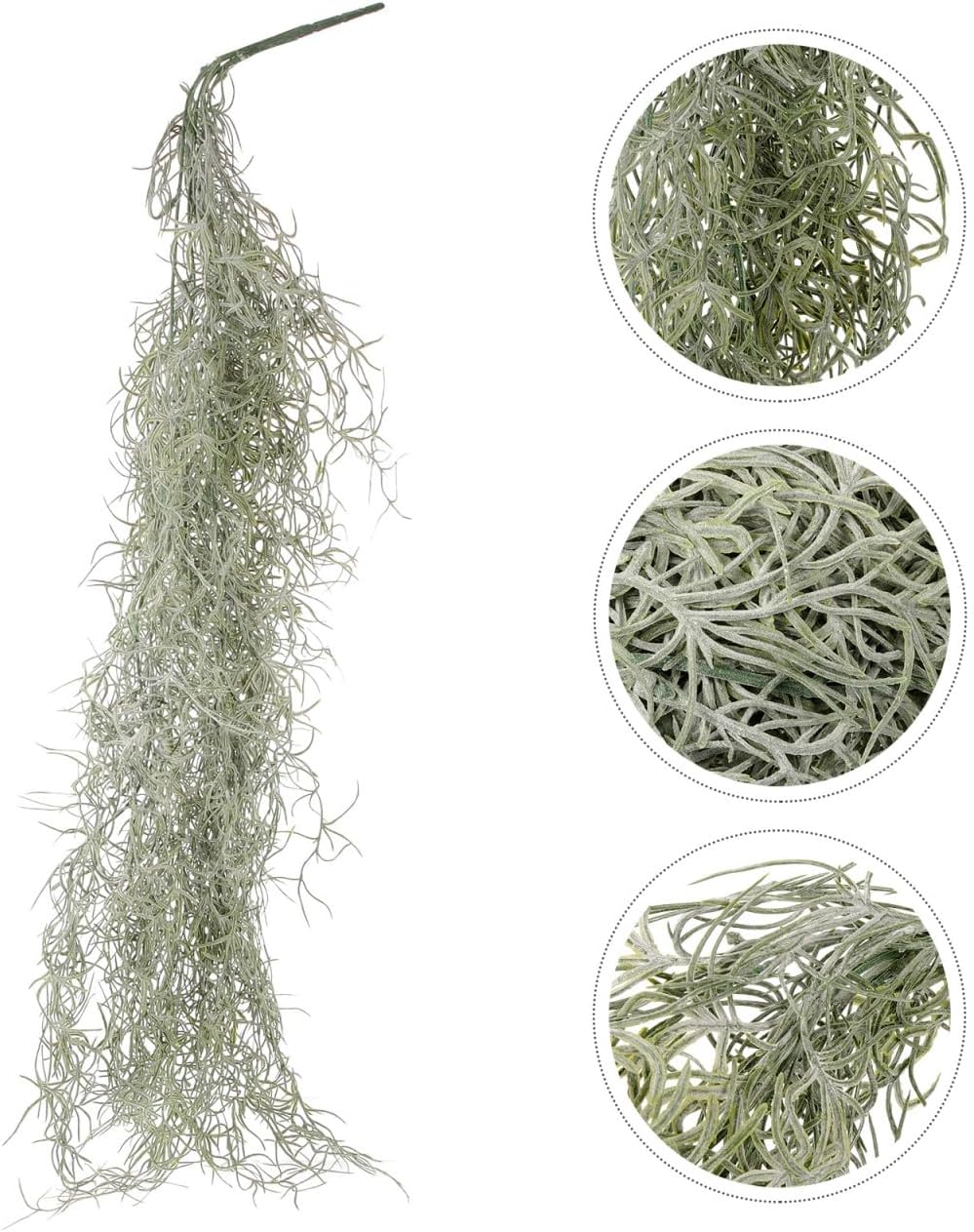 BESTOYARD Hanging Moss Decor Fake Hanging Moss for Fairy Garden Dried for Potted Plants Landscaping Lichen DIY Flower Wreath Material Home Party and Craft Decor 35.82 X 5.51 X 2.75 in