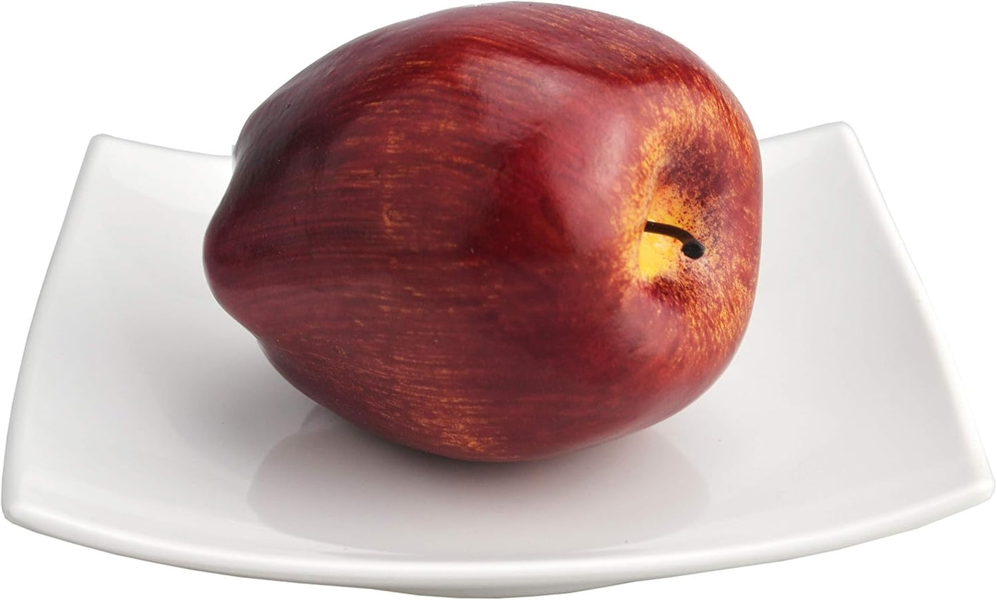 Fake Dark Red Apple Simulation Artificial Lifelike Plastic Red Delicious Apples Set Fake Fruit for Home House Kitchen Wedding Party Decoration Photography (8Pcs)
