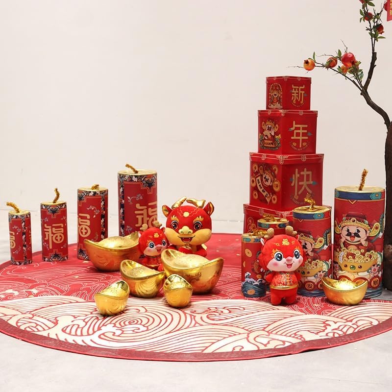 Artificial Pomegranate Tree with Pot and Base, Handmade Faux Plant for Home Office Indoor Outdoor Decoration(1.2m x 1m/3.9ft x 3.3ft)