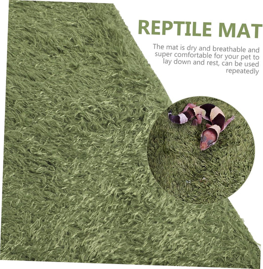 Reptile Mat Lifelike Fake Lawn Carpet for Terrarium Tortoise Bedding and Accessory Reptile Supplies Artificial Grass for Snakes Lizards and Frogs