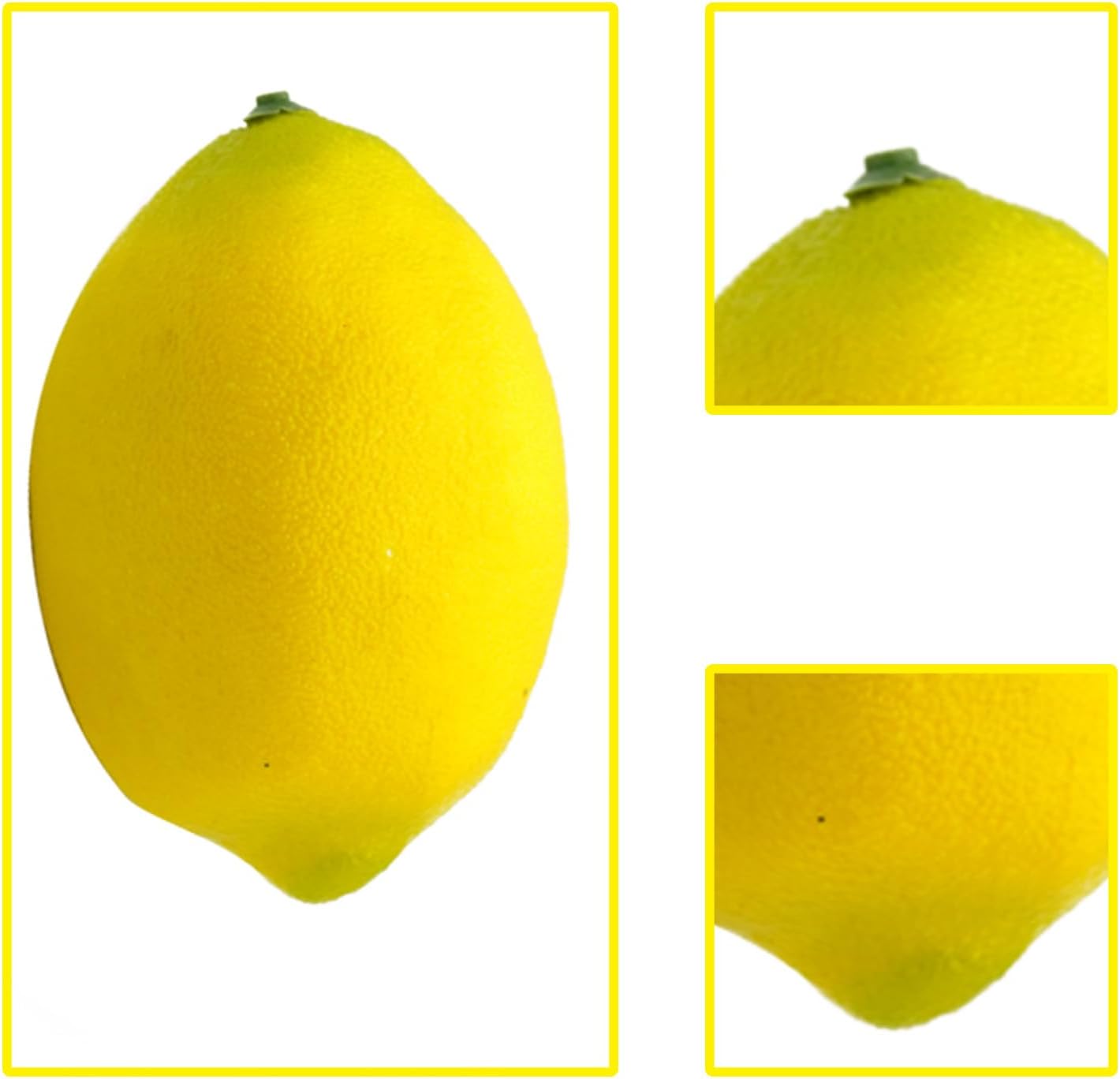 2Pcs Artificial Lemon Vines,Single Fake Lemon Vine is 78.7 Inches Long,Leaf 6.1 Inches,Faux Fruit Vine Garlands with Lemon for Room Door Wall Mantle Wedding Party Table Garden Decorations