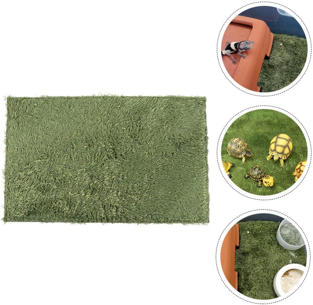 Reptile Accessory Imitation Lawn Decorative Mat for Turtle Tank