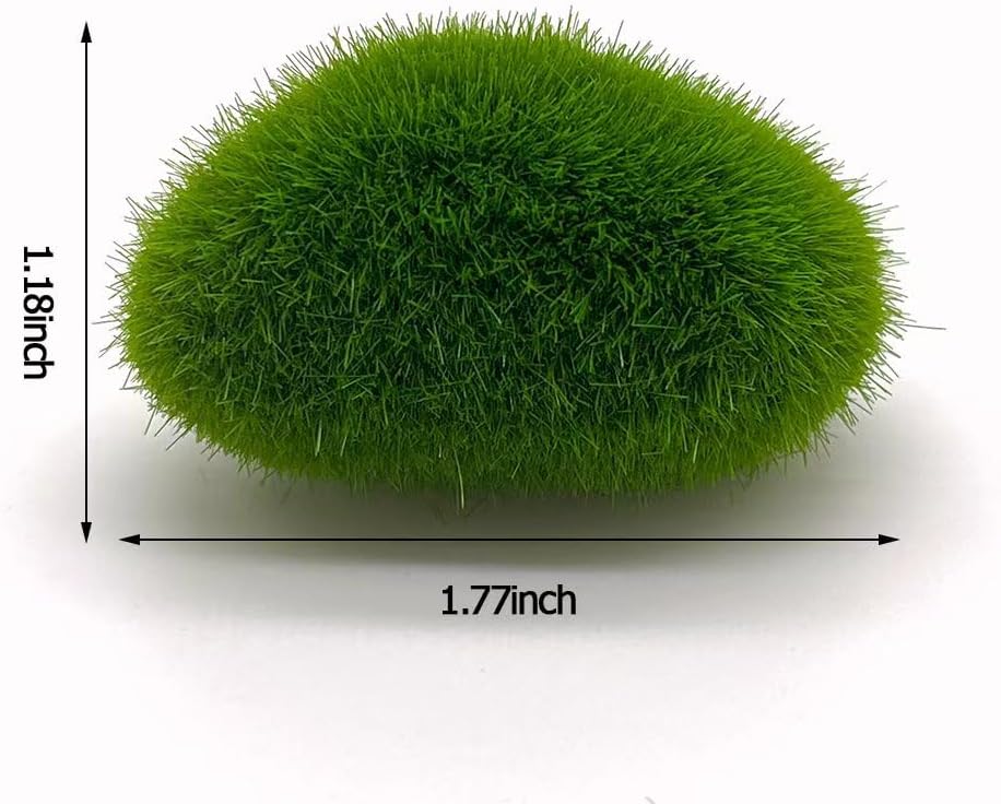 25Pcs Artificial Moss Rocks Fake Green Moss Decor for Floral Arrangements Fairy Gardens and DIY Crafting(Green)