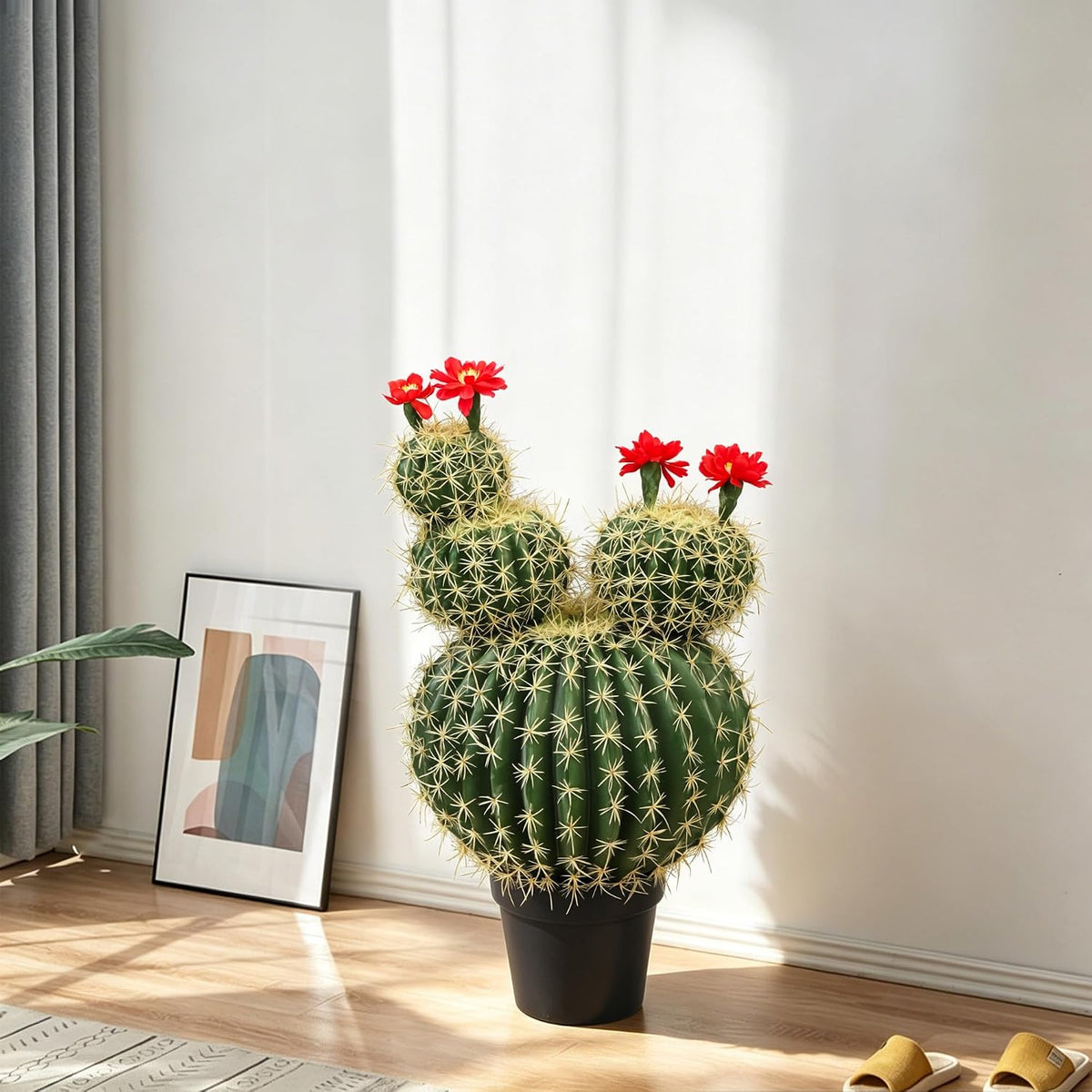 Artificial Cactus Fake Big Cactus 24 Inch Faux Cacti Plants for Home Garden Office Store Decoration