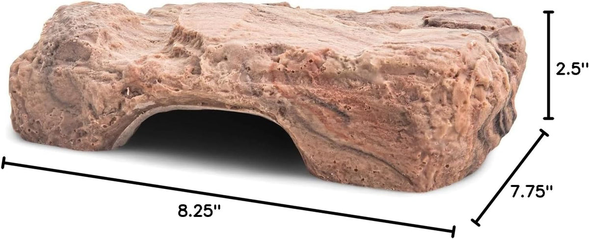Reptile Rock Cave with Basking Area, Natural Looking Rock Cave for All Reptiles, Amphibians and Arachnids