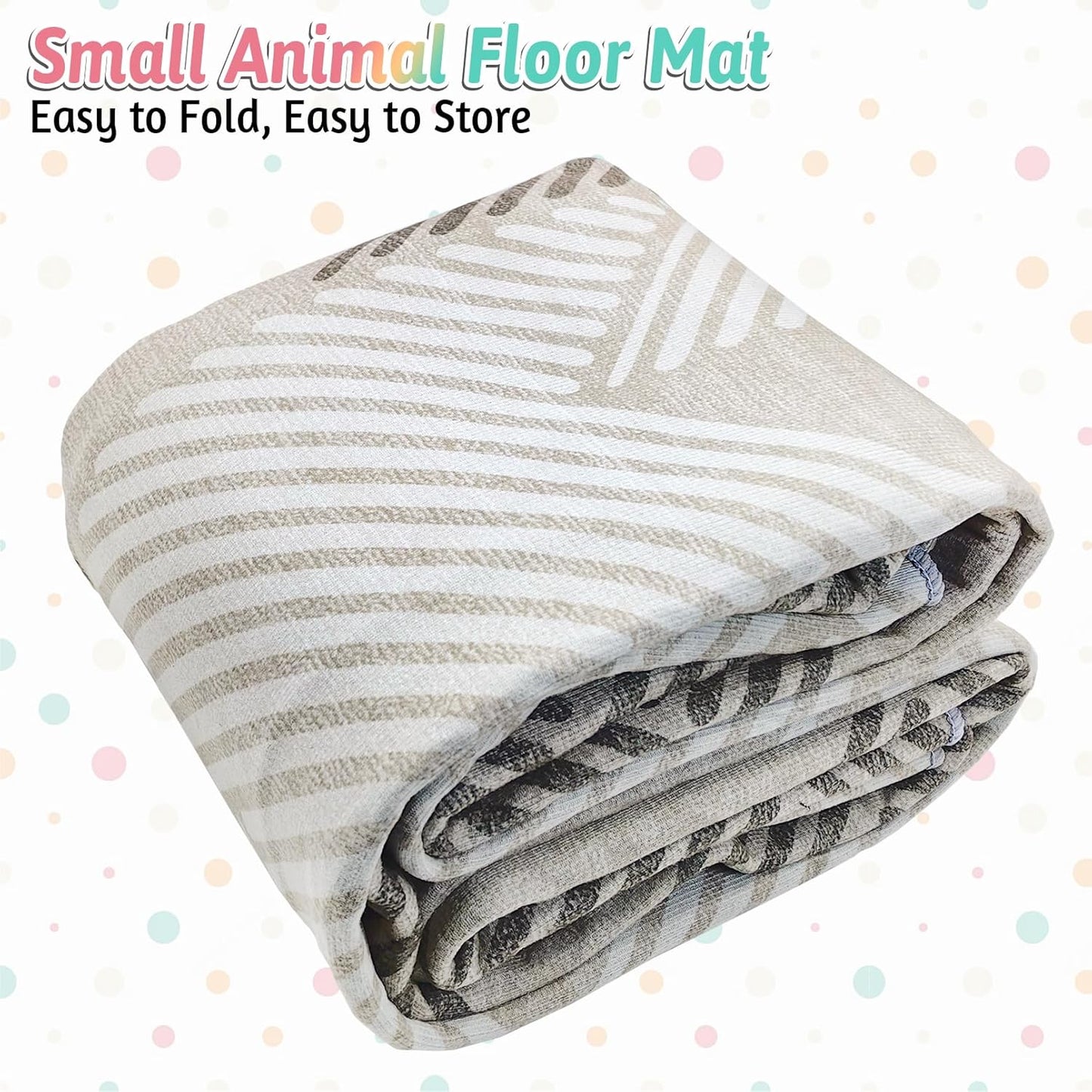Large Rabbit Floor Mats for Indoor Rabbit Cage Liners Washable 78.7"X47.2" Reusable Bunny Rugs for Playpen Pad Soft Animal Cage Flooring Anti Slip Pet Carpet for Ferret Guinea Pig Bedding