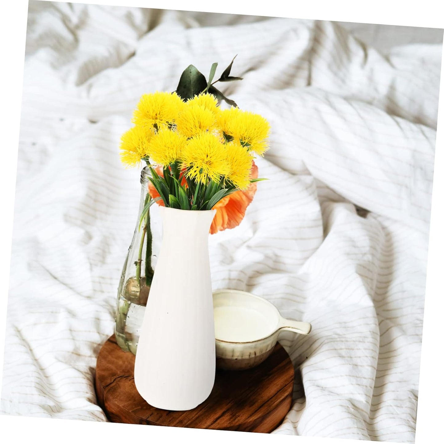 20 Pcs Faux Dandelion Flowers Artificial Dandelion Stems for Wedding Home Party Table Centerpieces Decoration 9.84X2.75X1.37 Inch