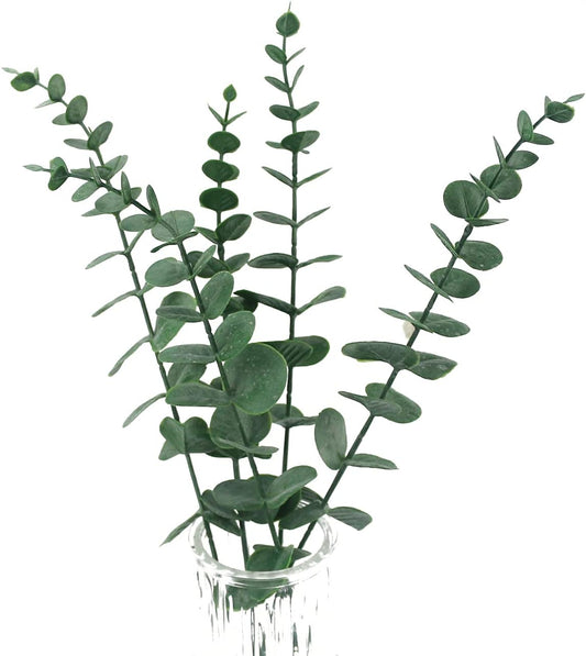 5 Pcs Artificial Eucalyptus Leaves Faux Eucalyptus Stems