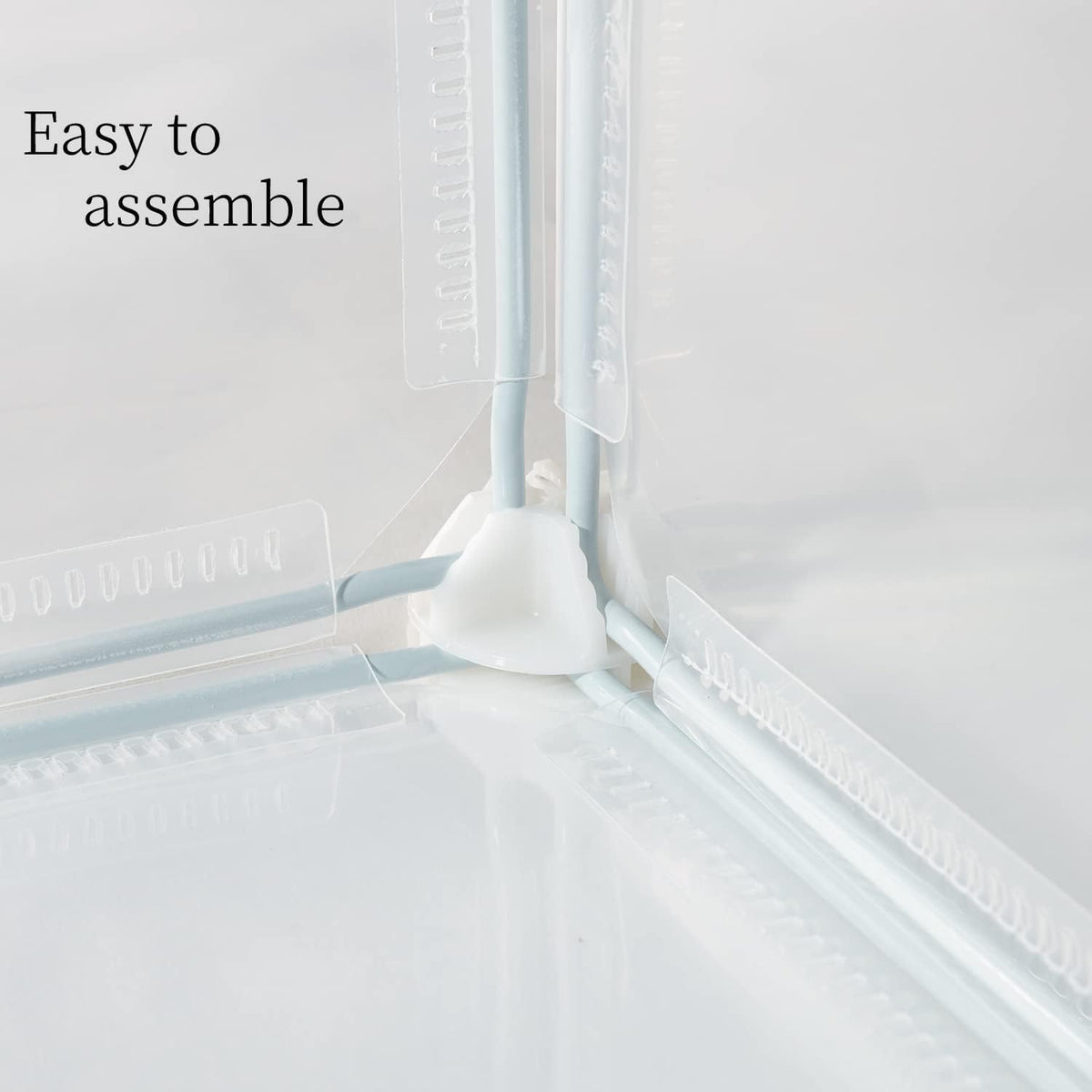 Transparent Clear Small Animal Playpen, Guinea Pig Cages, Puppy Dog Playpen, Pet Playpen, Rabbit Bunny Indoor Fence Pen Enclosure, White Clear Plastic Playpen,12X12 Inch, 12Panels