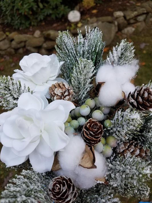 Artificial Flowers 25pcs White Gardenias with Stems for DIY Wedding Bouquets Floral Arrangement Table Centerpieces Baby Shower Party Home Decorations