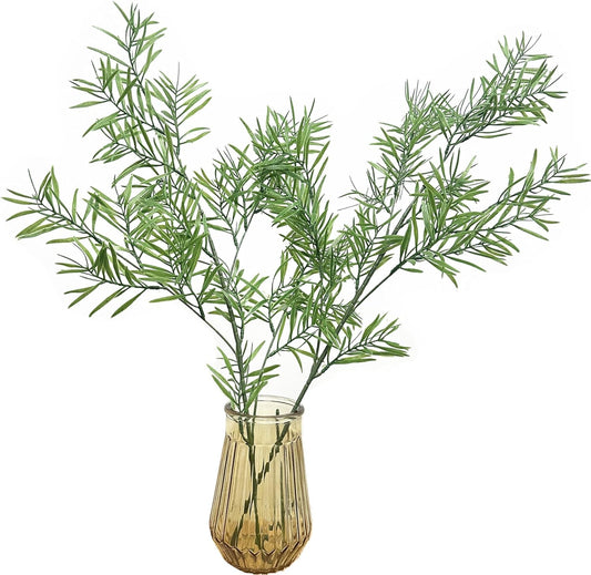 Artificial Plants Fake Plant Simulation Bamboo Leaf Tall 31 Inch, Faux Reed Plastic Leaves Faux Greenery Bushes Flexible Branches Stems for Indoor Outdoor Decor Wedding Party DIY Decoration - 2 Pack - Colors A