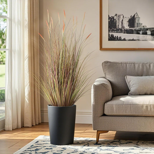 4ft 2-Pack Artificial Cattail Reed Grass, 47.2’’ Fake Indoor Outdoor Plants