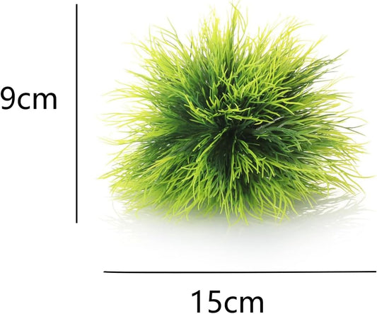 2PCS Realistic Aquarium Plants Artificial Grass for Fish Tank Aquarium Grass Small Soft Plastic Fake Plants Turtle Decorations Mini Fish Tank Ornament Green Plant Set