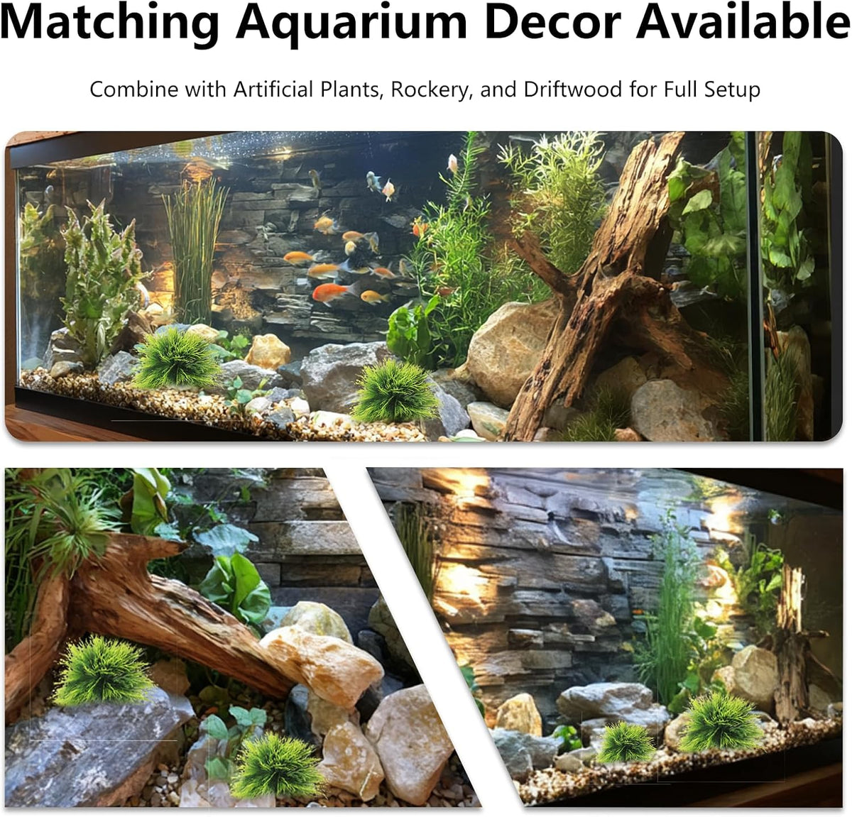 2PCS Realistic Aquarium Plants Artificial Grass for Fish Tank Aquarium Grass Small Soft Plastic Fake Plants Turtle Decorations Mini Fish Tank Ornament Green Plant Set