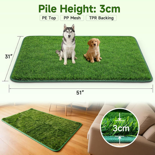 Artificial Grass for Dogs Potty – 31x51" Washable Dog Grass Pee Pad Mat