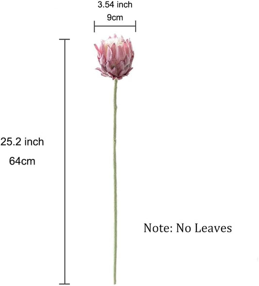 4 Piece Artificial King Protea Flower Tropical Flowers Bouquet Spring Fake Protea Cynaroides Flower Arrangements Silk Flower Bouquet for Wedding Table Centerpiece Decor