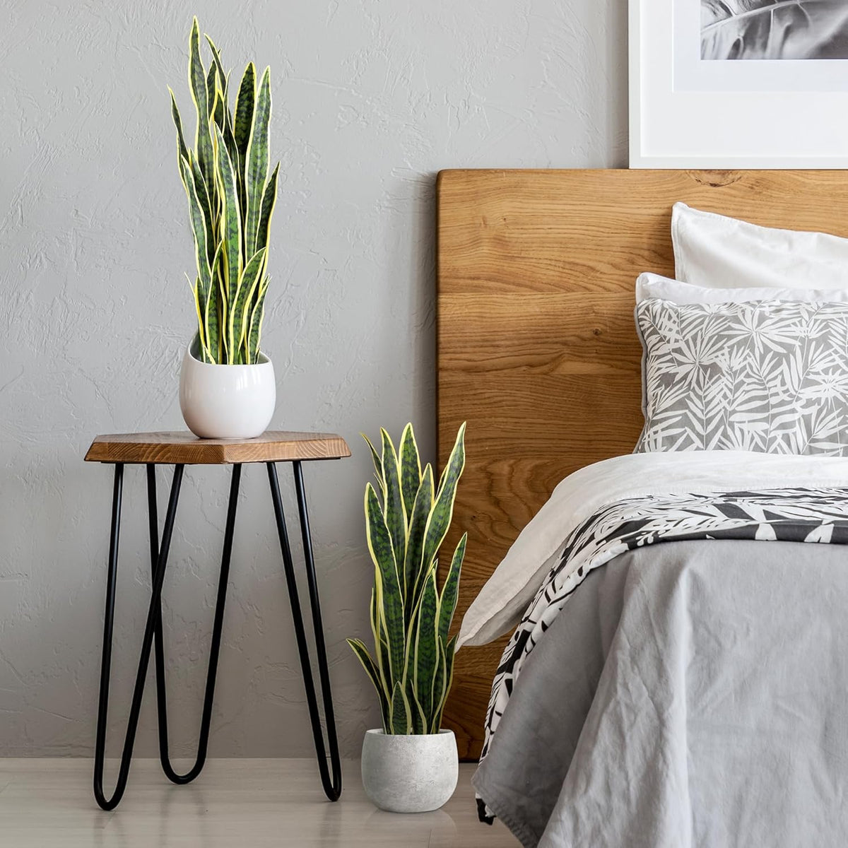 3ft Artificial Snake Plant - Lifelike Leaves, Faux Silk Sansevieria